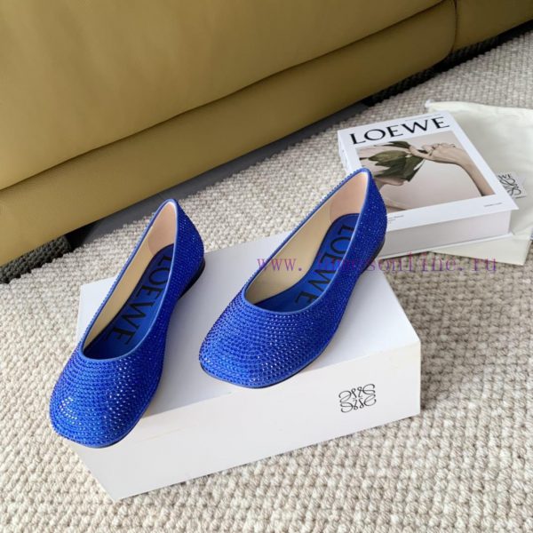 LOEWE 2024 Spring/Summer Fashion Style Yang Mi Same Style Hot Diamond Crystal Shoes High Heev5xdu104 - Image 6