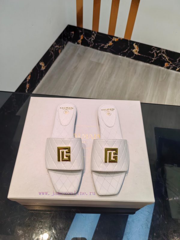 Out, Balmain 2024 Spring/Summer Fashion Flat SlippersBrand Balmain ??????? by French fashionzftd7m1b