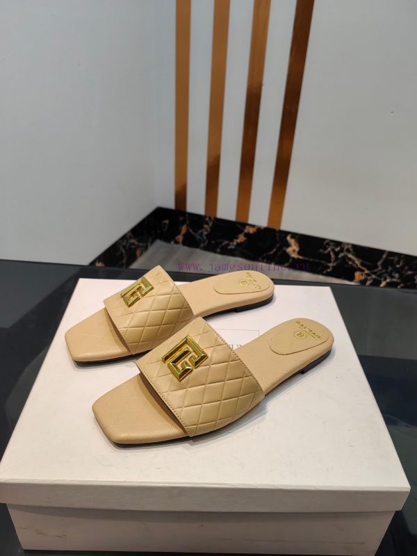 Out, Balmain 2024 Spring/Summer Fashion Flat SlippersBrand Balmain ??????? by French fashiontt224zfp - Image 4