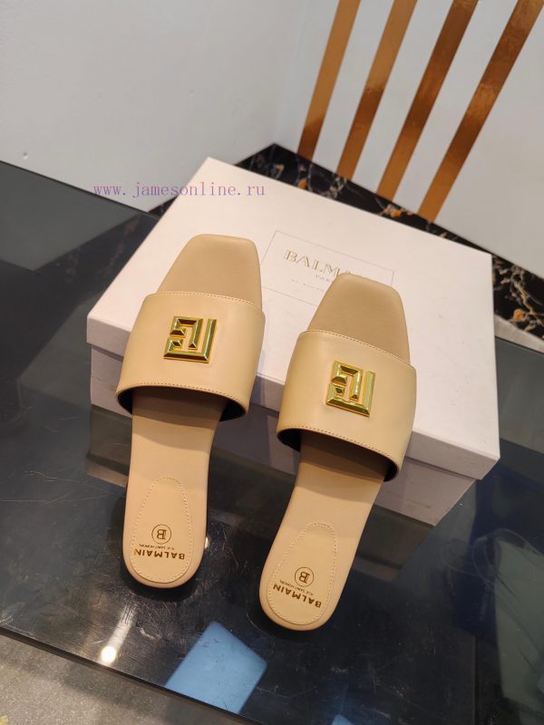 Out, Balmain 2024 Spring/Summer Fashion Flat SlippersBrand Balmain ??????? by French fashionycoa3ac7 - Image 9