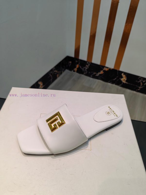 Out, Balmain 2024 Spring/Summer Fashion Flat SlippersBrand Balmain ??????? by French fashiona5m5d1iw - Image 10
