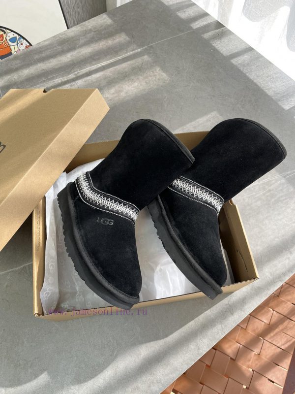 - Black, Ugg Autumn/Winter New Classic Short Boots - Crescent SeriesRetro style, warm and lu1jmosfrj - Image 3