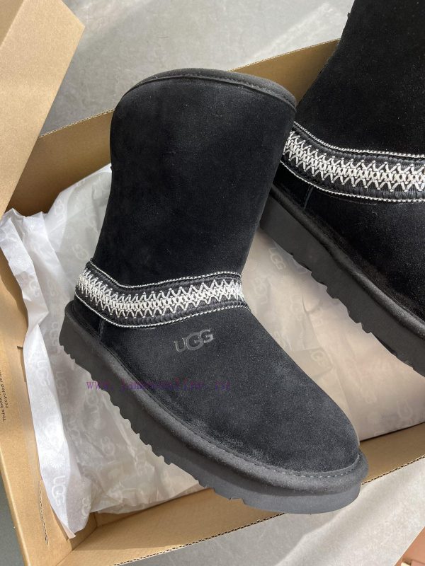 - Black, Ugg Autumn/Winter New Classic Short Boots - Crescent SeriesRetro style, warm and lu1jmosfrj - Image 9