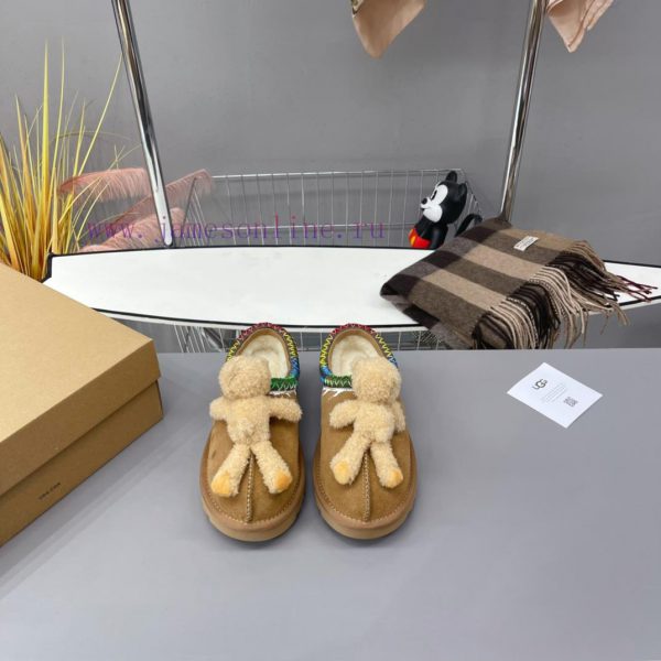 UGG cotton slippers bear snow boots with playful and cute versatile designs, UGG flat bottomz1h5vcxa