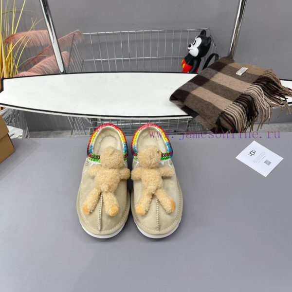 UGG cotton slippers bear snow boots with playful and cute versatile designs, UGG flat bottom5bogv4li
