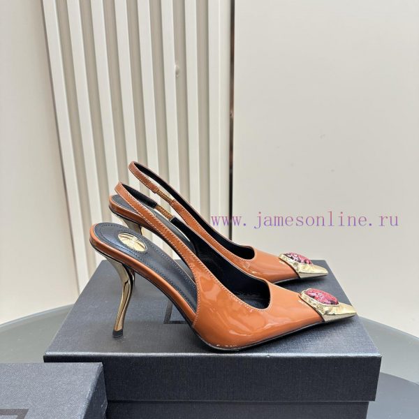 YSL Saint LaurentSS2024 New Product Metal Head Big Gemstone Elegant and Atmospheric High Heet2x2h9yg - Image 7