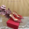 Valentino's newly developed diamond buckle patent leather high-heeled sandals series————————6uihznwn