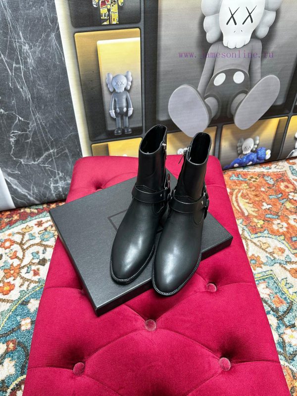 ️——Saint Laurent YSL One Belt Sleeve Short Boots Martin Boot SeriesTop tier fashion show serdjbqpr6s