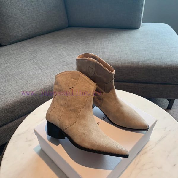 ISABEL MARANT Western Cowboy Short Boots are a simple and versatile material with a top laye4obdw3gw - Image 9