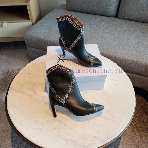 ISABEL MARANT rivet short boots are a simple and versatile material with a top layer of calfcdyg0vw8 - Image 3