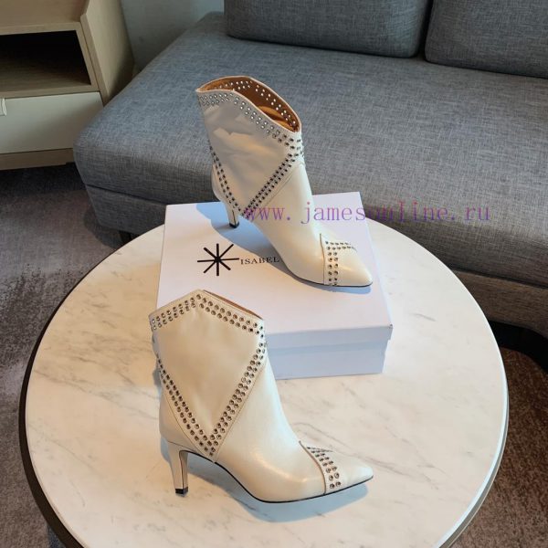 ISABEL MARANT rivet short boots are a simple and versatile material with a top layer of calfb5iyp45g - Image 3