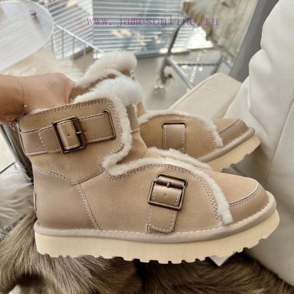 - New Sand ColorCool motorcycle style 〰️UGG super cool and super A leather motorcycle snow bru4nc4a9 - Image 4