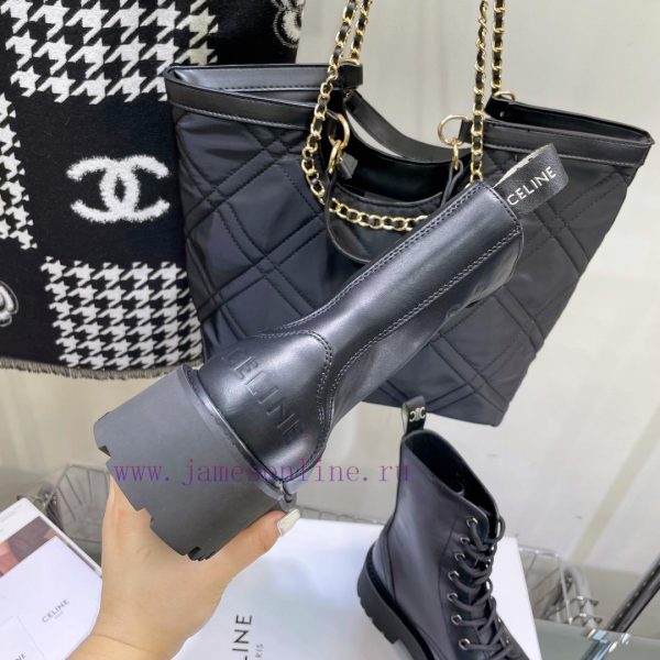 Top tier2022 Autumn/Winter CELINE Yang Mi Same Style Martin Boots Invincible Slimming Martinmt3h4c5t - Image 9
