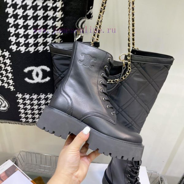 Top tier2022 Autumn/Winter CELINE Yang Mi Same Style Martin Boots Invincible Slimming Martinmt3h4c5t - Image 10