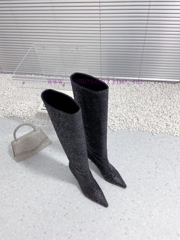 Alexandre Wang | Alexander King 23S Autumn/WinterNew sequined sexy pointed high-heeled boots11grql2s - Image 4