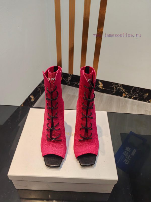 Out, Balmain 2023fw Autumn/Winter New Knitted Fish Mouth Elastic Boots Overseas Order Origin5v6nzk8p