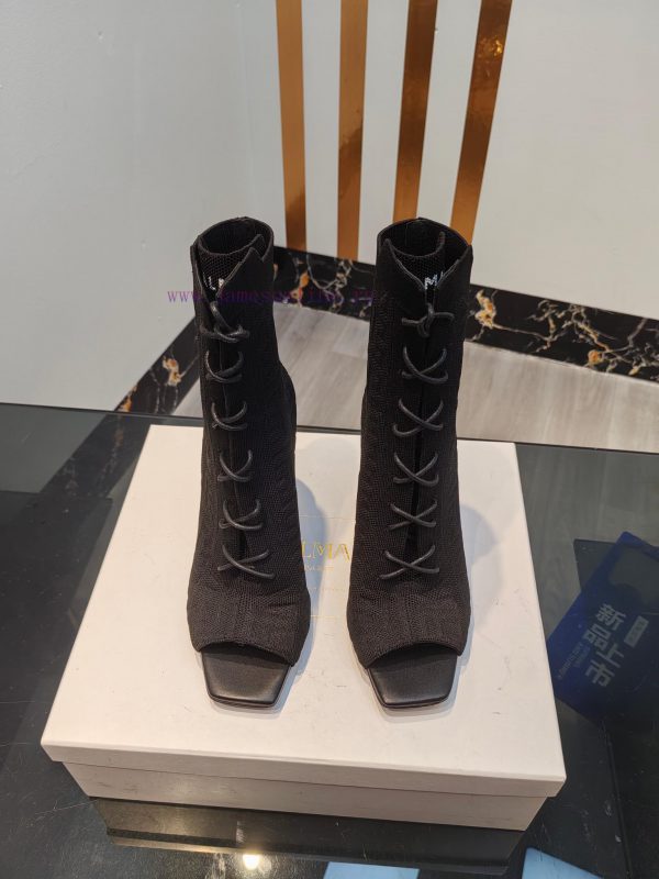 Out, Balmain 2023fw Autumn/Winter New Knitted Fish Mouth Elastic Boots Overseas Order Originpsq1dio7