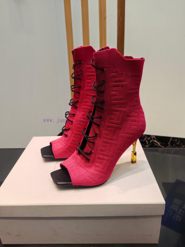 Out, Balmain 2023fw Autumn/Winter New Knitted Fish Mouth Elastic Boots Overseas Order Origin5v6nzk8p - Image 4