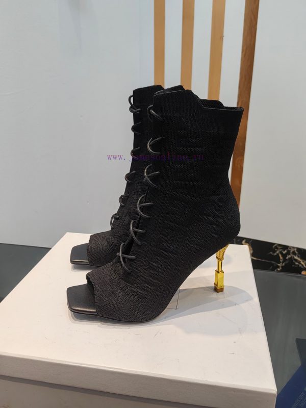 Out, Balmain 2023fw Autumn/Winter New Knitted Fish Mouth Elastic Boots Overseas Order Originpsq1dio7 - Image 4