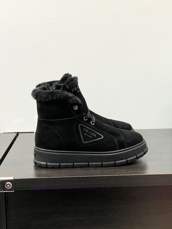 .  Prada Thick soled Sports Wool ShoesThe original customized frosted cowhide upper is made u99l4ja0 - Image 5