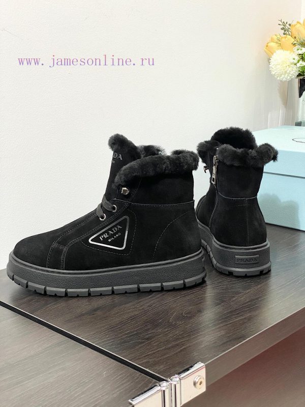 .  Prada Thick soled Sports Wool ShoesThe original customized frosted cowhide upper is made u99l4ja0 - Image 7