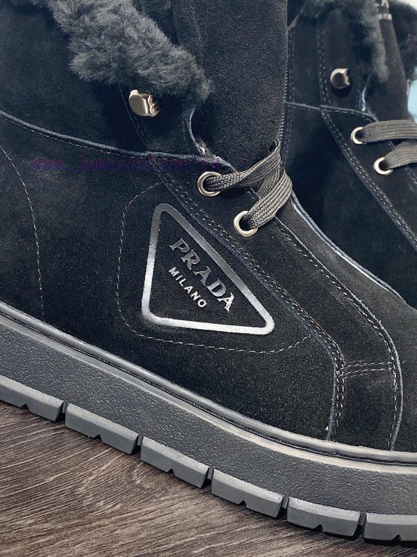 .  Prada Thick soled Sports Wool ShoesThe original customized frosted cowhide upper is made u99l4ja0 - Image 9