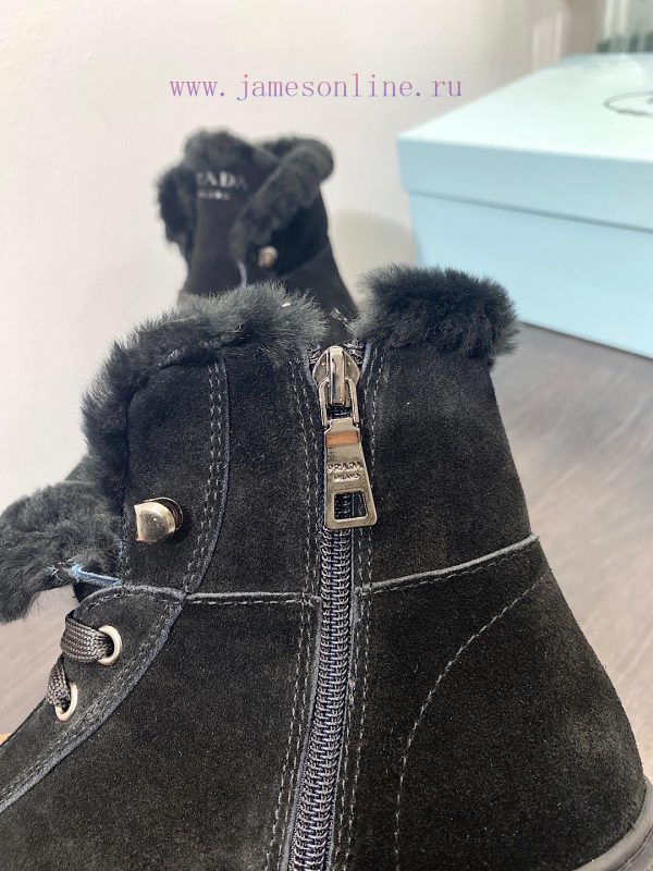 .  Prada Thick soled Sports Wool ShoesThe original customized frosted cowhide upper is made u99l4ja0 - Image 10