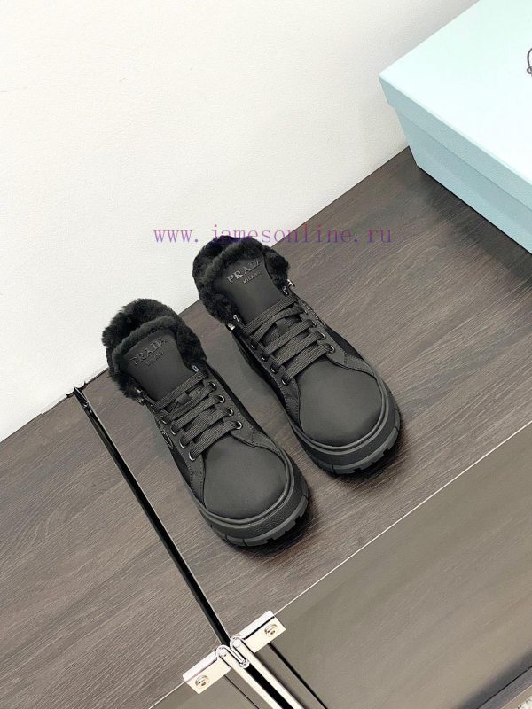 . Prada Thick soled Sports Wool ShoesThe original customized frosted cowhide upper is made o263vlk44 - Image 3