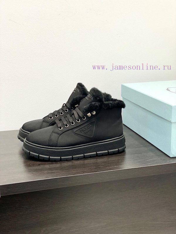 . Prada Thick soled Sports Wool ShoesThe original customized frosted cowhide upper is made o263vlk44 - Image 4
