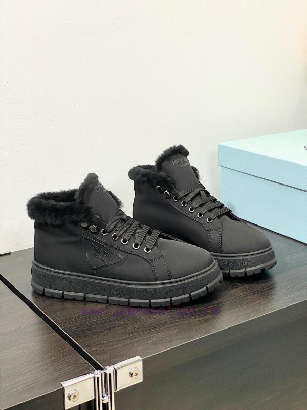 . Prada Thick soled Sports Wool ShoesThe original customized frosted cowhide upper is made o263vlk44 - Image 6