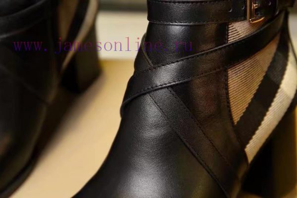 Burberry BURBERRY equestrian inspiration and ankle boots, selected smooth leather material, q879p7dr - Image 4