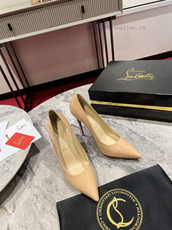 Classic patent leather single shoe style ︎ ️Classic KATE series 10cm high heels, glossy patetpdtf5vw