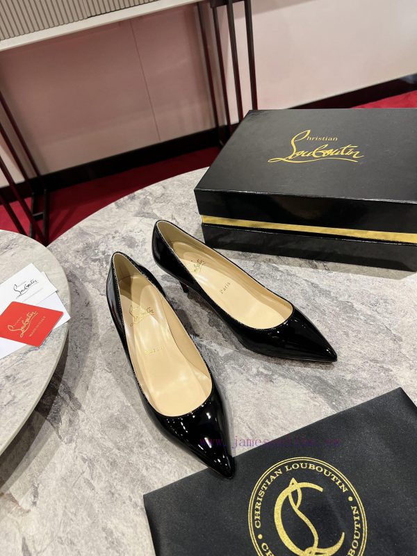 Classic patent leather single shoe style ︎ ️Classic KATE series 10cm high heels, glossy pateib6l19r8