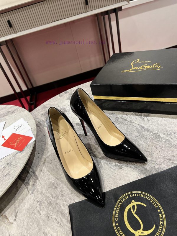 Classic patent leather single shoe style ︎ ️Classic KATE series 10cm high heels, glossy patesa4mcqtd