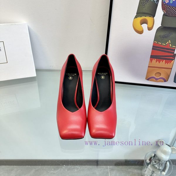???????Balmain ?????? Square headed wine glasses, custom-made shoesThis colored leather wine8m75eqha