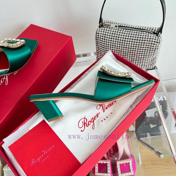 ️️* ?/Biki Love 4.5cm Diamond Thread Satin High Heels-Black Yellow Grey Green Rose Red-Materyvcjsnn6 - Image 7