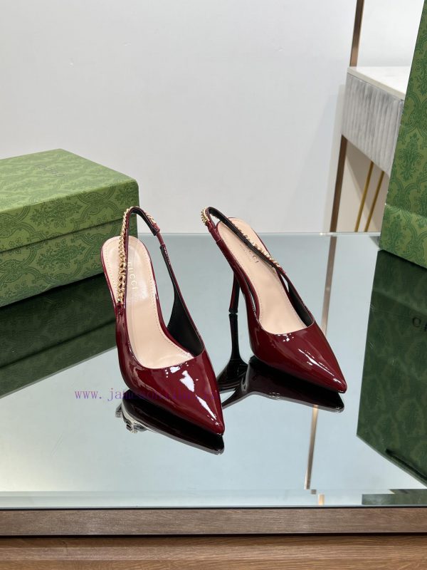 2024 G Home New GUcc ? Letter Buckle L O G O Chain High Heel Sandals Cat Heel Shoes ️️️Top l43rqgz4b - Image 6