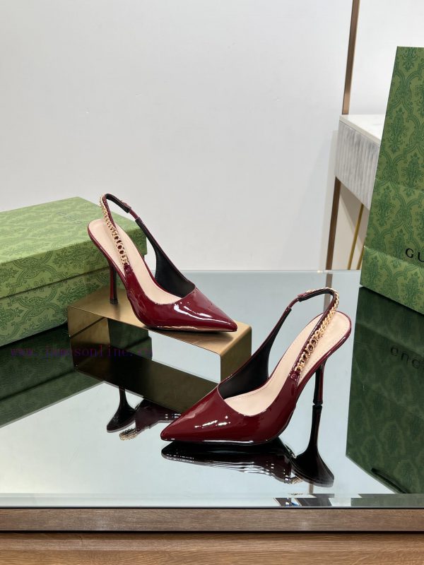 2024 G Home New GUcc ? Letter Buckle L O G O Chain High Heel Sandals Cat Heel Shoes ️️️Top l43rqgz4b - Image 7