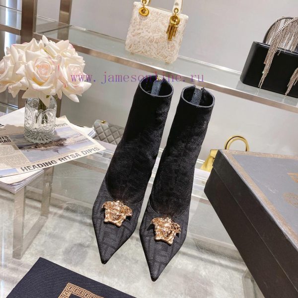 Fendi&Versace Joint CollectionShort boots??? Show style Fendi Dumesa Head&Heel High Heels___1b6ypnoh