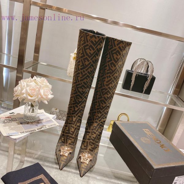 Fendi&Versace Joint CollectionLong boots 16 inchesReal leather bottom??? Show style Fendi Duvj8i686m