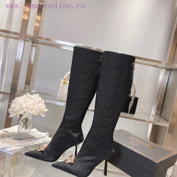 Fendi&Versace Joint CollectionLong boots 16 inchesReal leather bottom??? Show style Fendi Du9l2pqu57 - Image 4