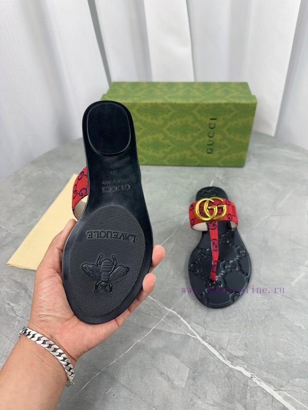 Upgraded Gucci Double G Buckle Ribbon Square Head Flat Bottom Slippers, Trading Company Orde4xox20fe - Image 7
