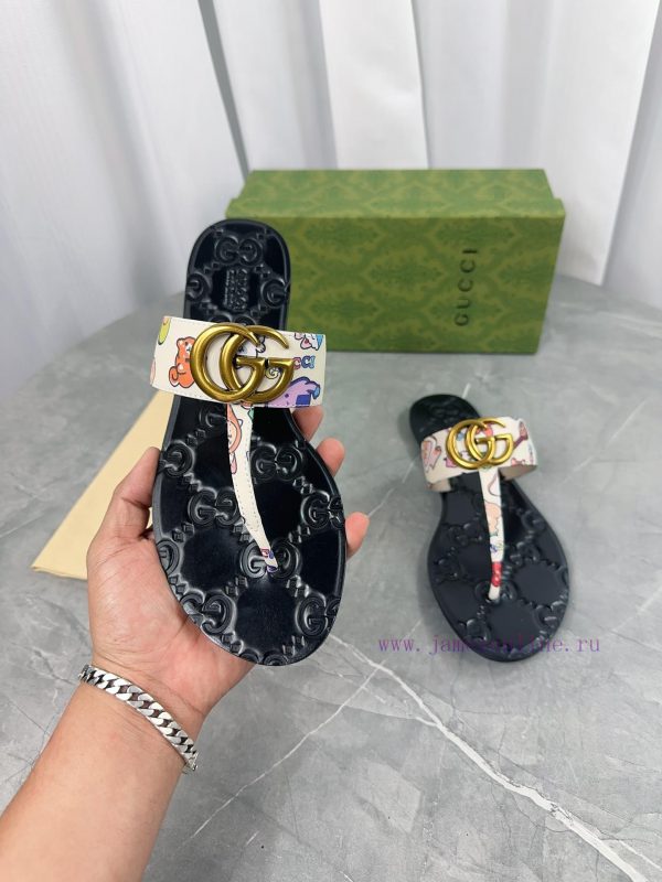 Upgraded Gucci Double G Buckle Ribbon Square Head Flat Bottom Slippers, Trading Company Ordertvlpx9c - Image 7