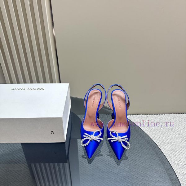 Amina Muaddi Sparkling Diamond Bow Beautiful Fashion ShoesAuthentic 11 Remastered Top Qualitlhotdaxy - Image 3