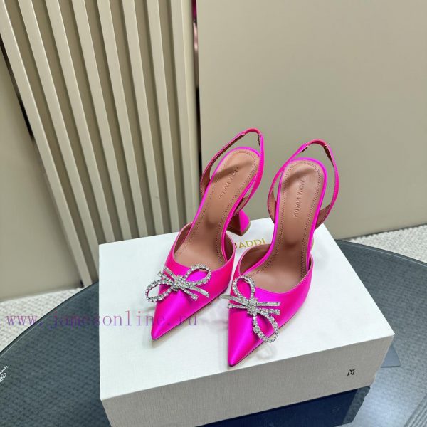Amina Muaddi Sparkling Diamond Bow Beautiful Fashion ShoesAuthentic 11 Remastered Top Qualite8ldkwg6 - Image 5
