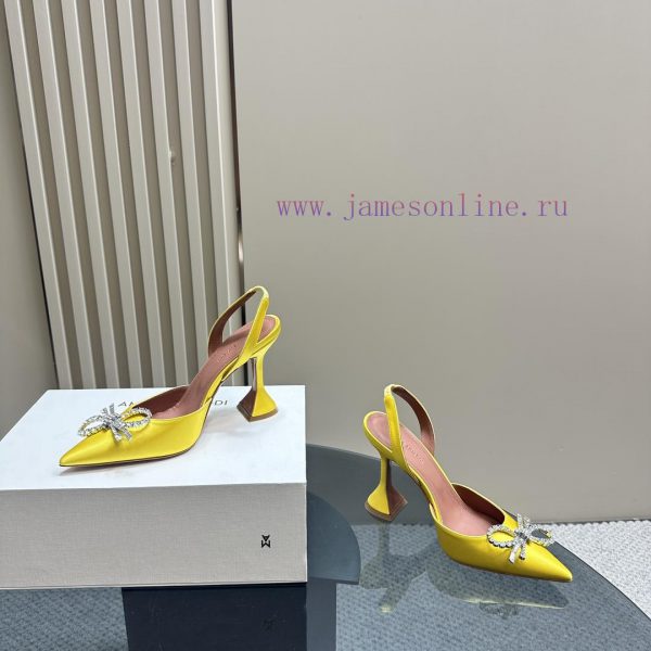 Amina Muaddi Sparkling Diamond Bow Beautiful Fashion ShoesAuthentic 11 Remastered Top Qualitbk2ucn31 - Image 7