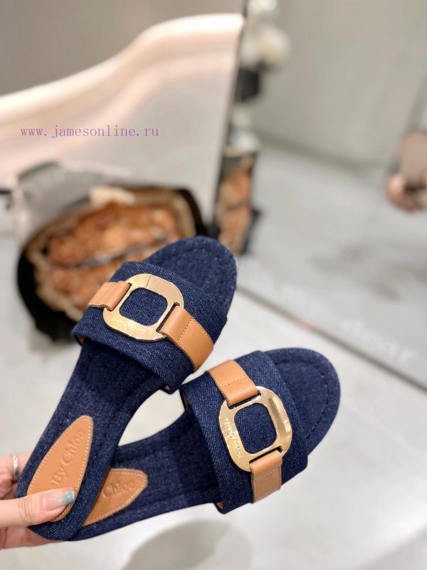 2024/Chloe slippers are a comfortable and stylish choiceRich color selection, black brown, l4q82o58z - Image 5