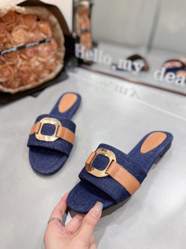 2024/Chloe slippers are a comfortable and stylish choiceRich color selection, black brown, l4q82o58z - Image 6