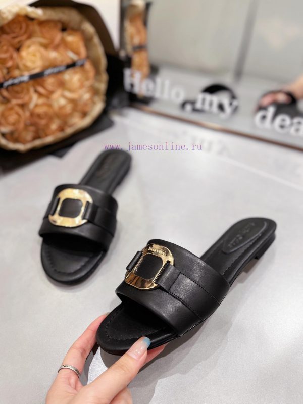 2024/Chloe slippers are a comfortable and stylish choiceRich color selection, black brown, lxnhk3g8d - Image 5