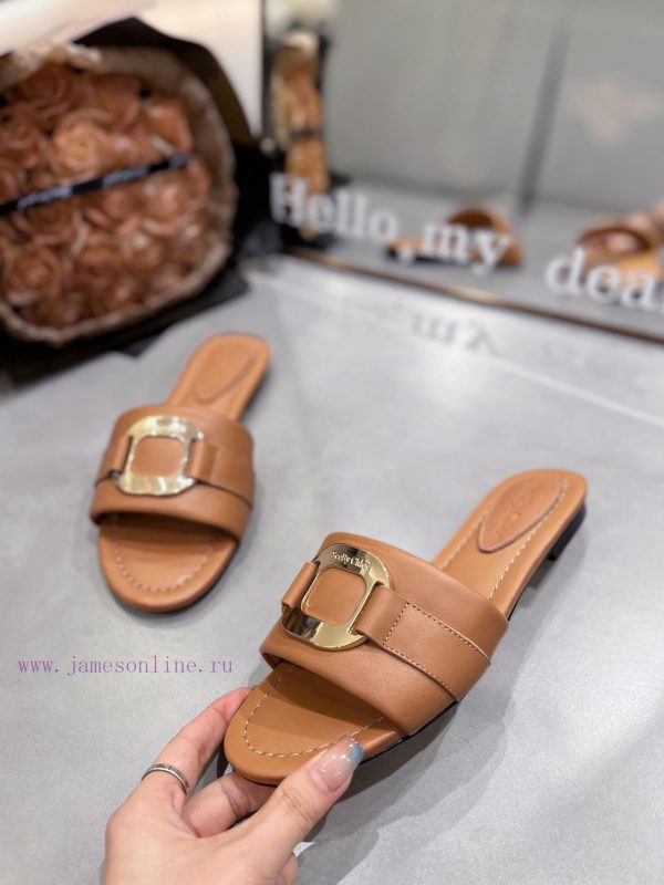 2024/Chloe slippers are a comfortable and stylish choiceRich color selection, black brown, lrnq6lodx - Image 5